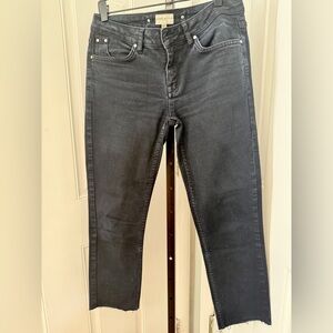 Karen Millen Black Cropped Denim Jeans